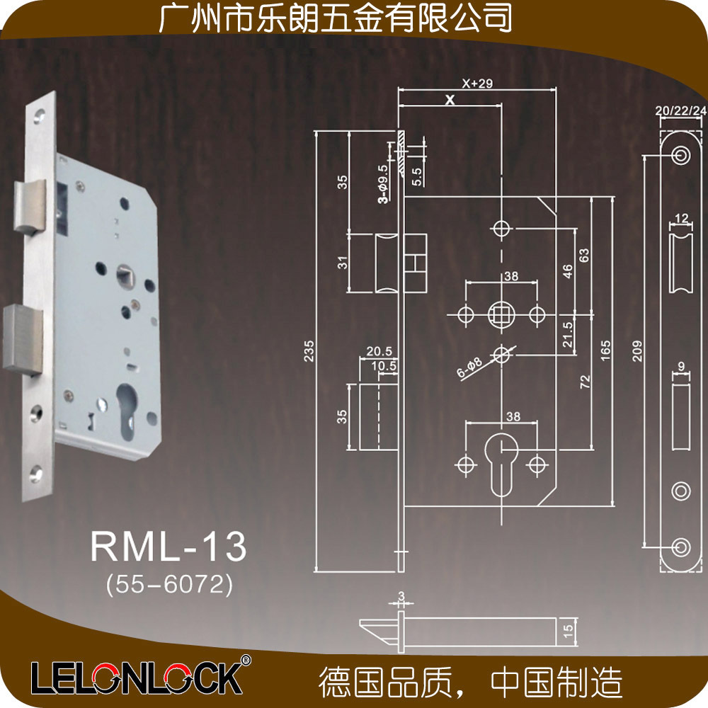 樂(lè)朗五金 RPL-04-15不銹鋼防盜門(mén)鎖