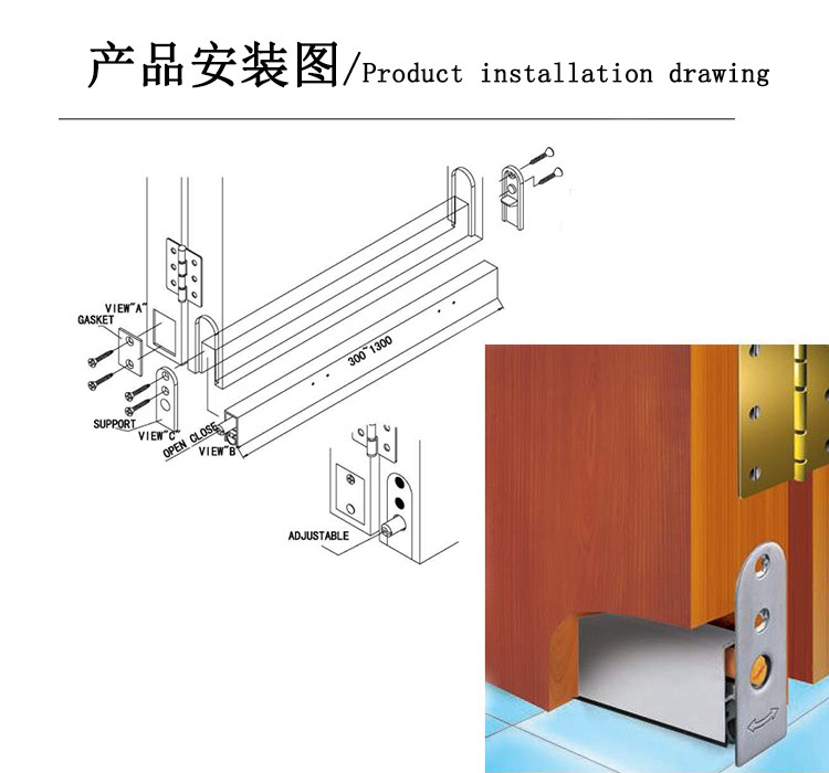 樂朗五金RDA-31(h2）自動門底防塵器