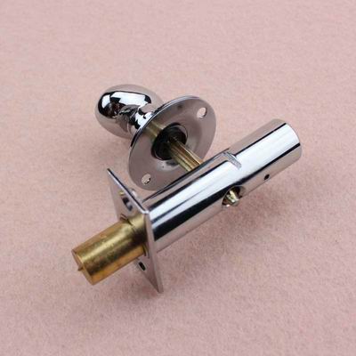 Chrome finish Brass bolt Door Lock with Knob key