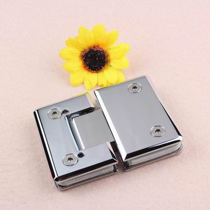 Adjustable mount 180 degree glass to glass beveled glass pivot hinge